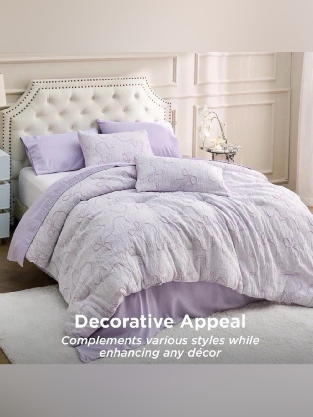 Lavender Quilted Comforter Set by - Picture 4 of 8